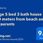 Large 5 Bed 3 Bath House 300 Meters From Beach And Restaurants